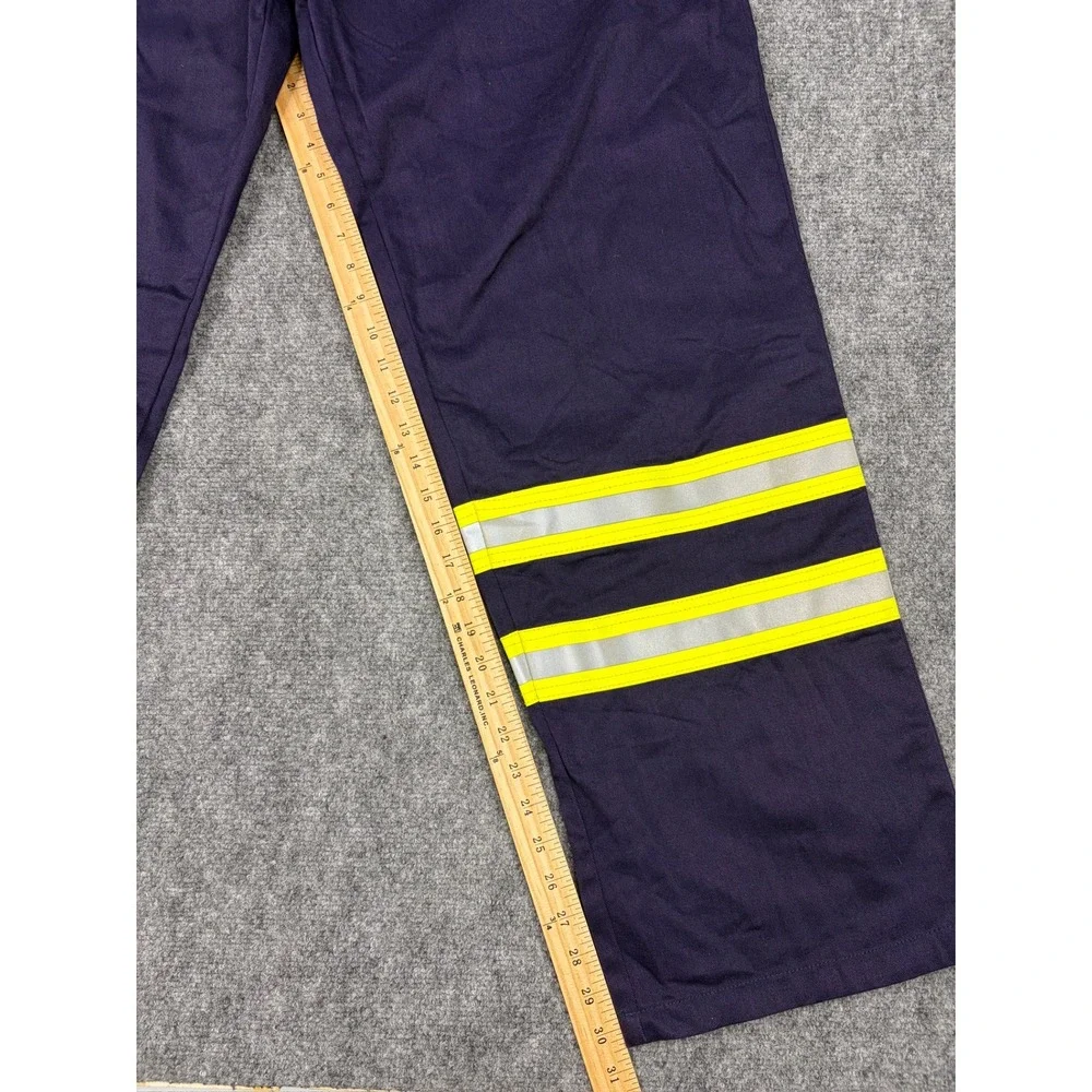 Just In Trend FR Work Pants Navy Blue Reflective Striped HRC 2 Mens 42x34